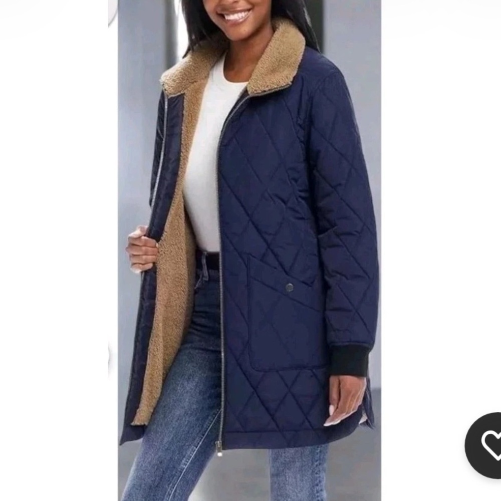 Womens Vintage Weather Proof Quilted Puffer Jacket